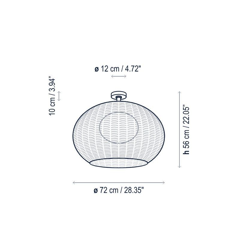 Brązowa lampa sufitowa Garota PF/02 Outdoor LED