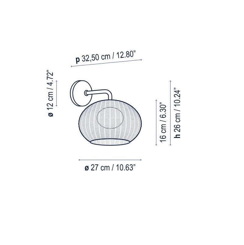 Brązowy kinkiet zewnętrzny Garota A/01 Outdoor o klasie szczelności IP66