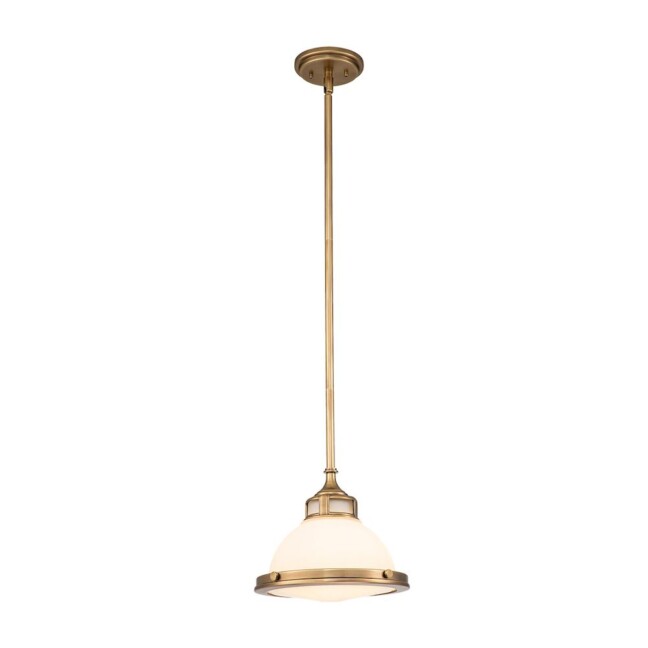 Niewielka wisząca lampa Amelia w kolorze starego mosiądzu