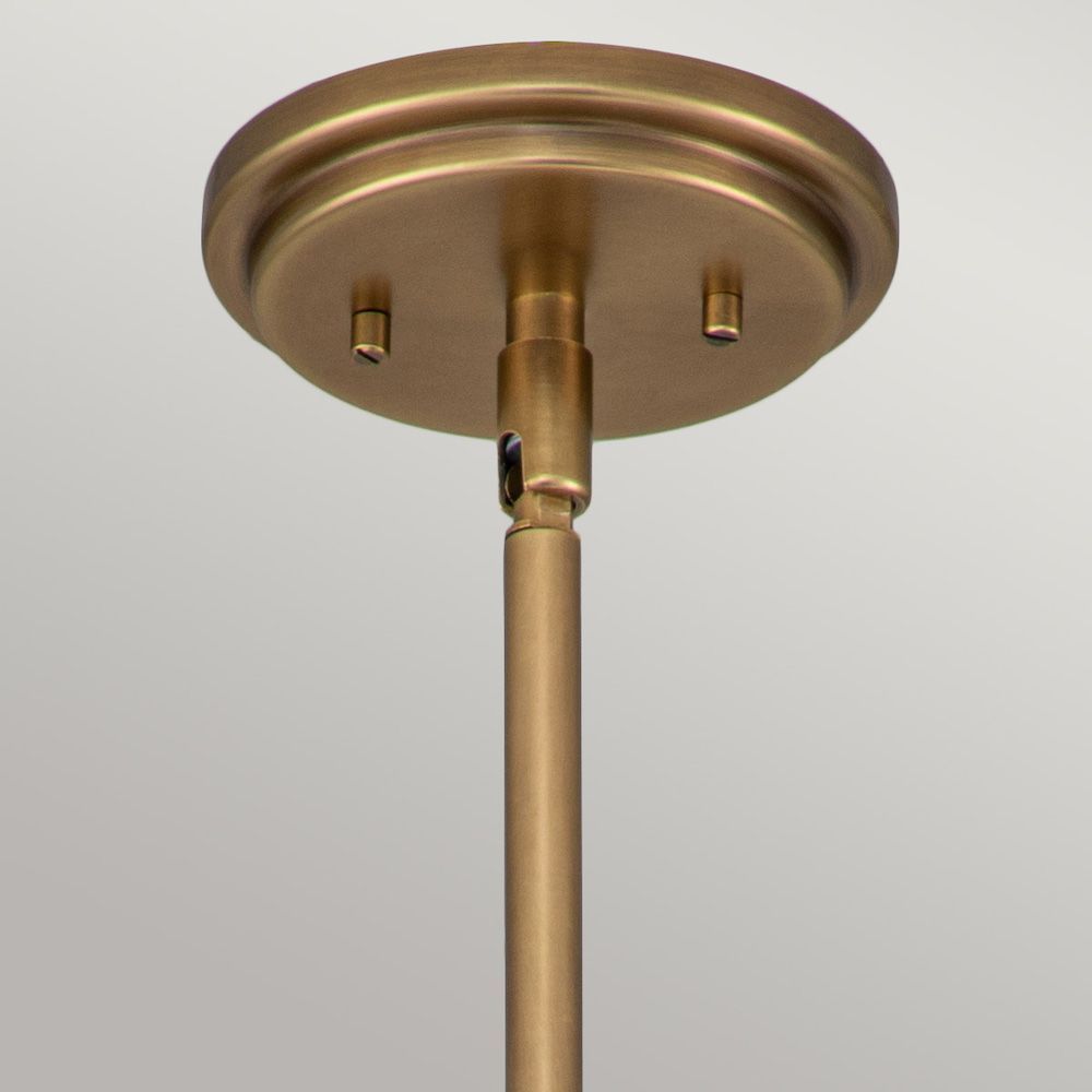 Niewielka wisząca lampa Amelia w kolorze starego mosiądzu