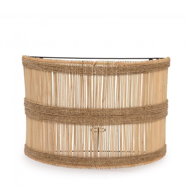 Rattanowy abażur Doedoe – idealny do kinkietu w stylu boho