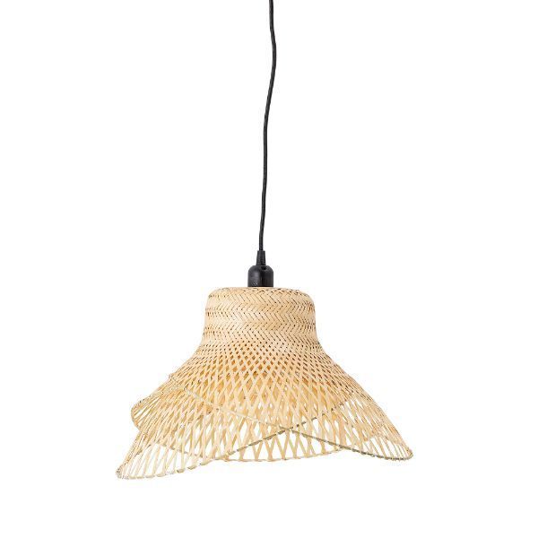 Bambusowa lampa wisząca Imina w naturalnym stylu