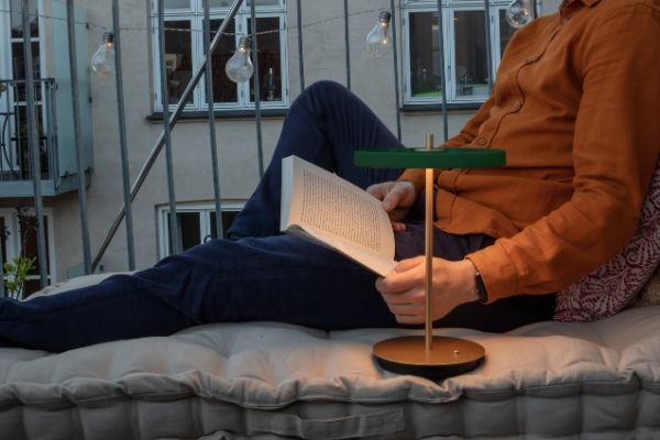 Bezprzewodowa lampa stołowa Asteria Move V2 z zielonym kloszem