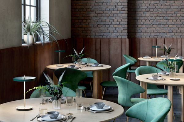 Bezprzewodowa lampa stołowa Asteria Move V2 z zielonym kloszem