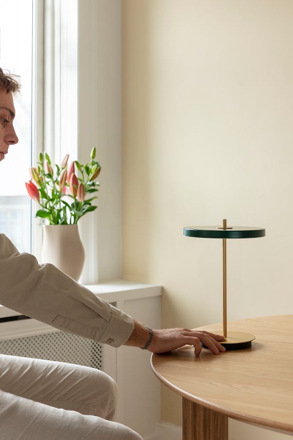 Bezprzewodowa lampa stołowa Asteria Move V2 z zielonym kloszem