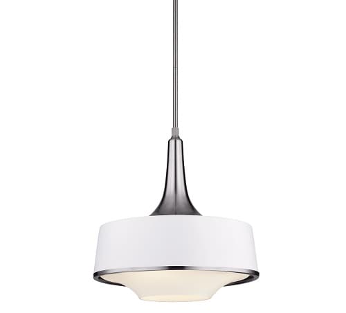 Biała, klasyczna lampa wisząca Nadia