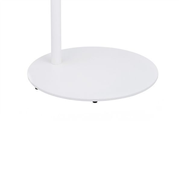 Biała lampa podłogowa Nashville z kloszem w kształcie stożka