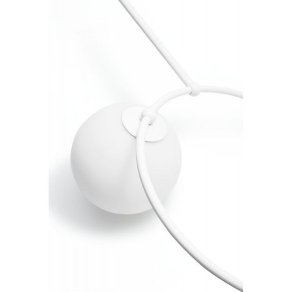 Biała, okrągła lampa wisząca Fappu A