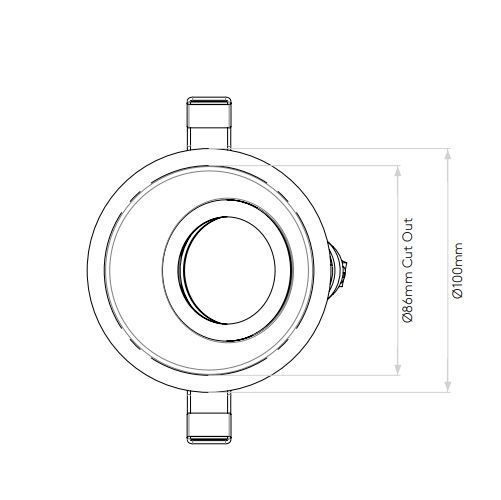 Biała oprawa sufitowa Minima Slimline 25 o klasie szczelności IP65