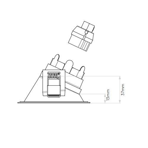Biała oprawa sufitowa Minima Slimline 25 o klasie szczelności IP65