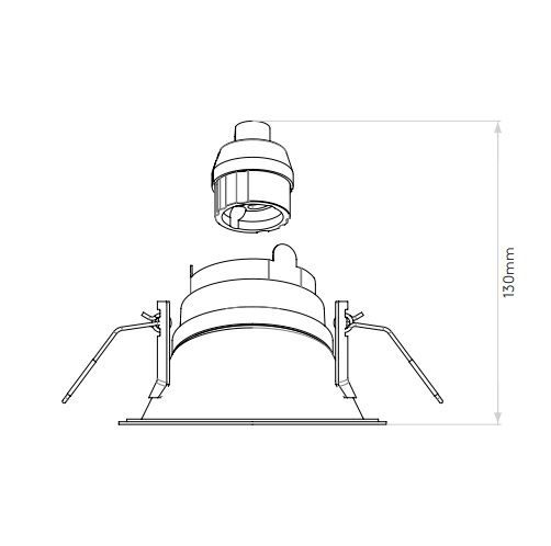 Biała oprawa sufitowa Minima Slimline 25 o klasie szczelności IP65