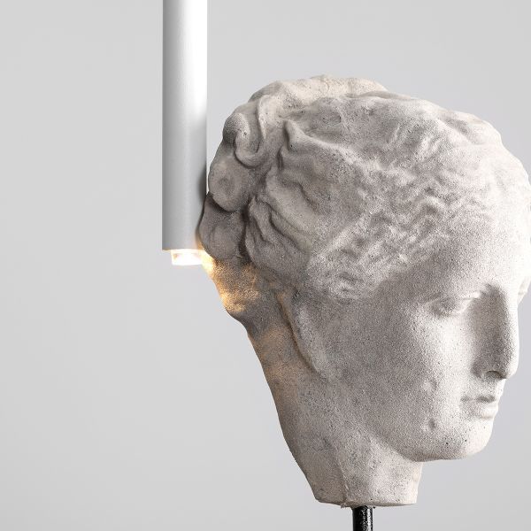 Biała, regulowana lampa wisząca Stick o podłużnym kształcie