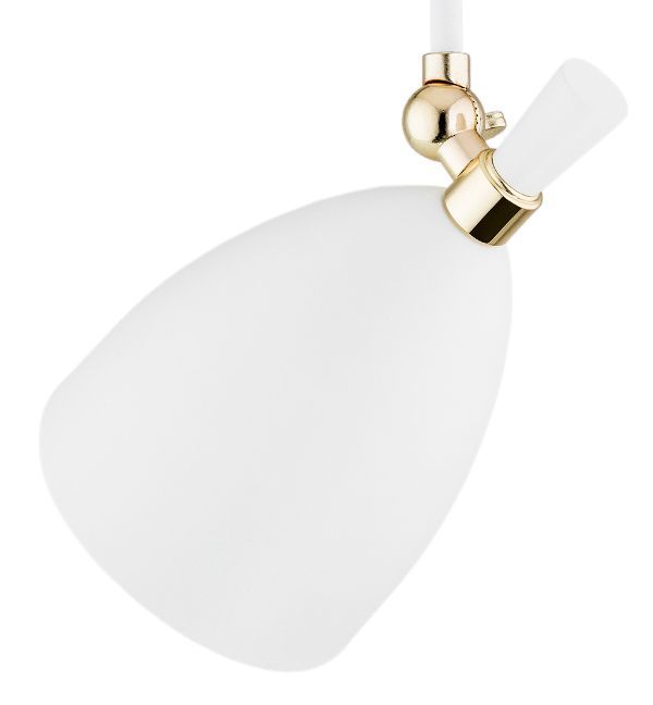 Biała sufitowa lampa Charlotte z możliwością regulacji klosza