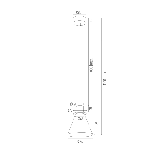 Biała wisząca lampa Beverly z eleganckimi złotymi akcentami