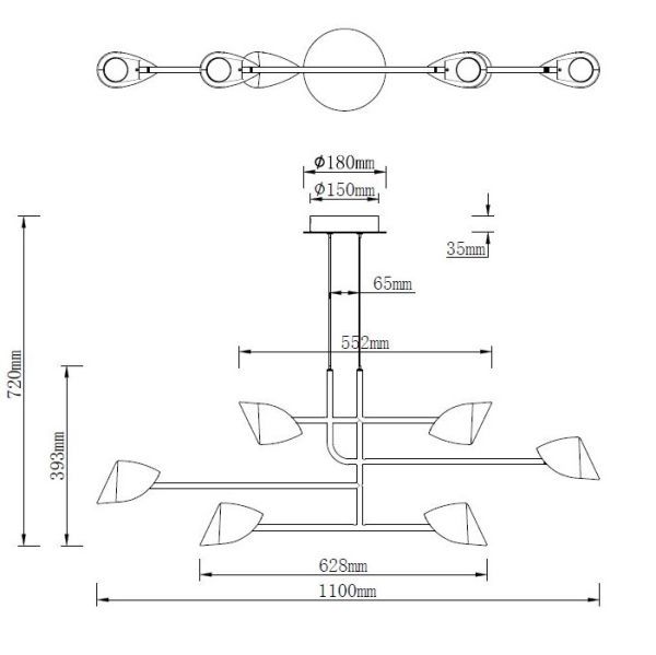 Biała wisząca lampa Capuccina LED o barwie 3000K