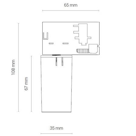 Biały adapter przeznaczony do systemu szynowego CTLS