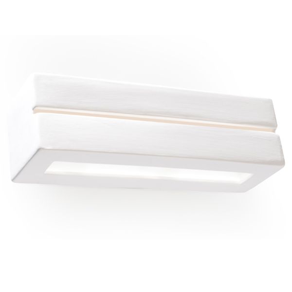 Biały ceramiczny kinkiet Vega Line o podłużnym kształcie