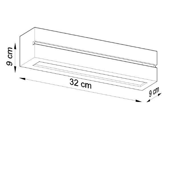 Biały ceramiczny kinkiet Vega Line o podłużnym kształcie