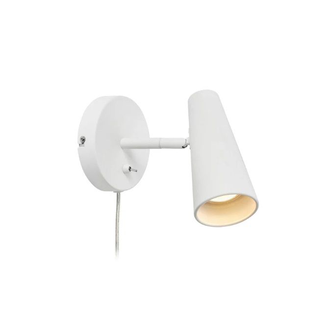 Biały kinkiet Crest z możliwością regulacji klosza