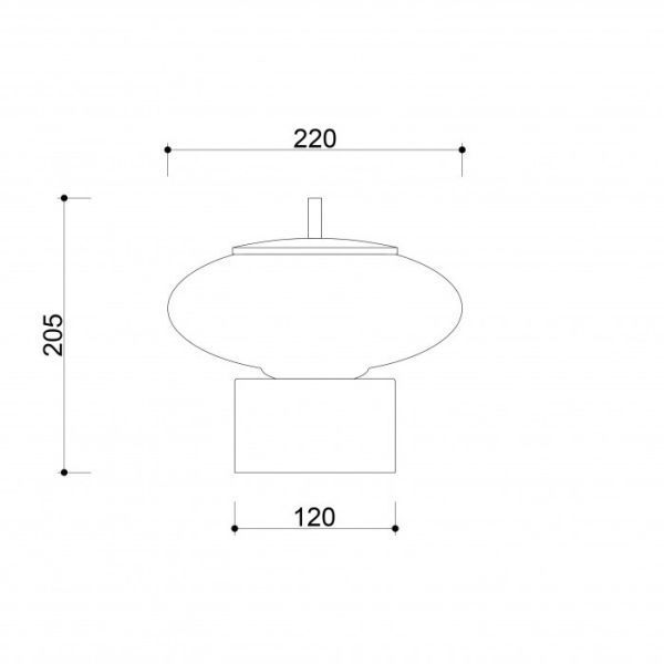 Biały kinkiet Torni B z owalnym szklanym kloszem