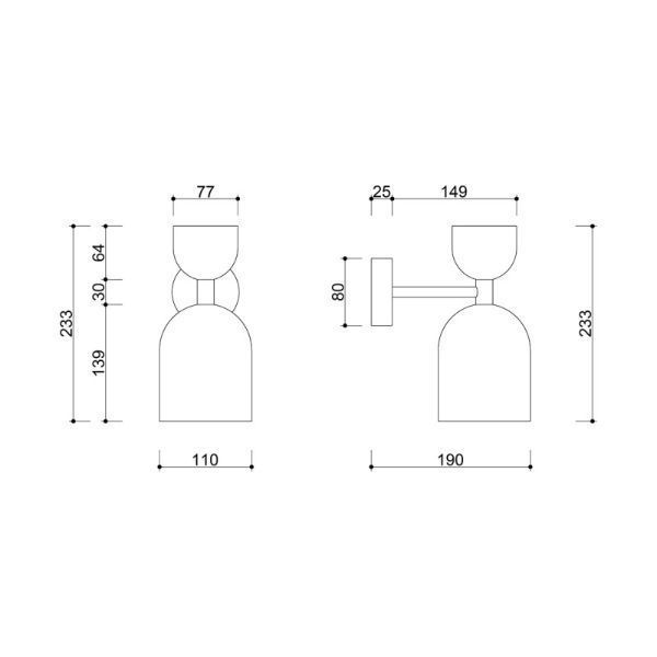 Biały, nowoczesny kinkiet Supuru
