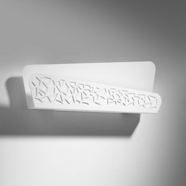 Biały, ozdobny kinkiet Alize