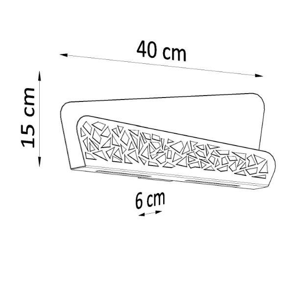 Biały, ozdobny kinkiet Alize