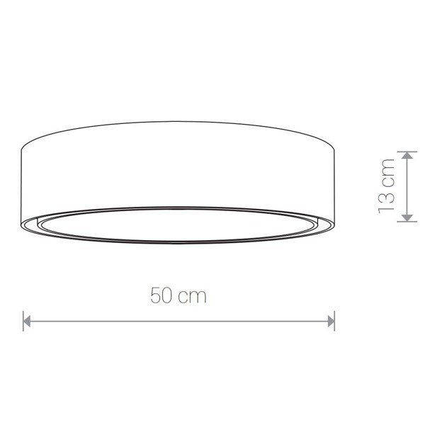 Biały plafon Mist III o średnicy 50 cm