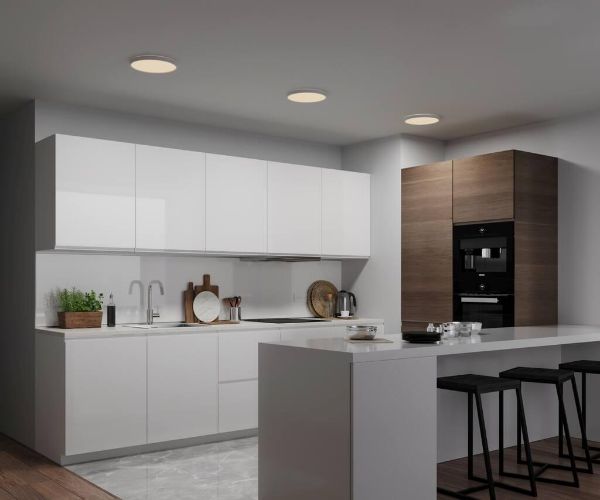 Biały plafon Oja 29 z możliwością wyboru barwy światła 3000K lub 4000K