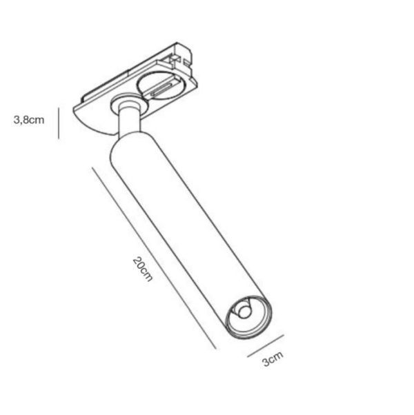 Biały reflektor Link Omari do systemu szynowego Nordlux