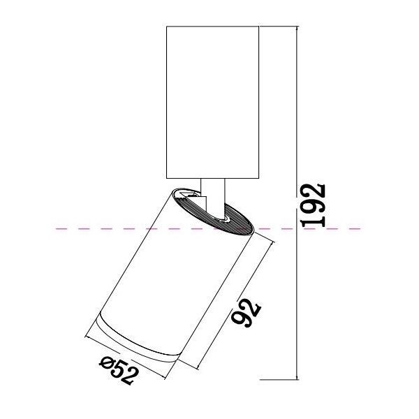 Biały reflektor sufitowy Focus S z możliwością regulacji