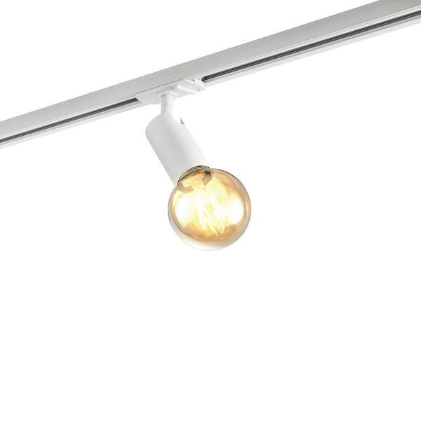 Biały reflektor sufitowy Link Open od Nordlux, kompatybilny z systemem szynowym