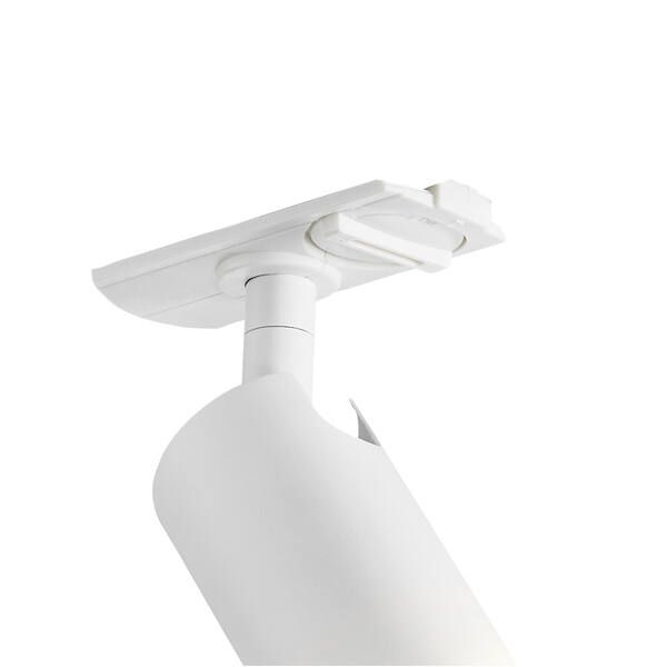 Biały reflektor sufitowy Link Open od Nordlux, kompatybilny z systemem szynowym