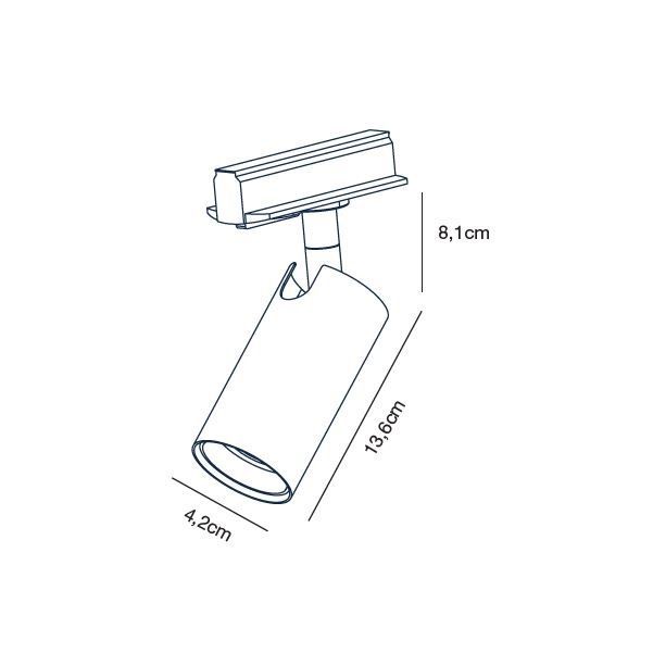 Biały reflektor sufitowy Link Open od Nordlux, kompatybilny z systemem szynowym