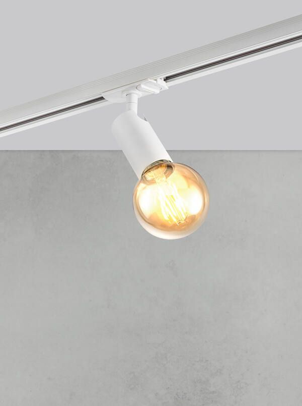 Biały reflektor sufitowy Link Open od Nordlux, kompatybilny z systemem szynowym