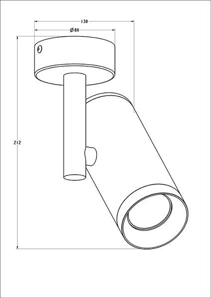 Biały regulowany reflektor sufitowy Tori od Zuma Line