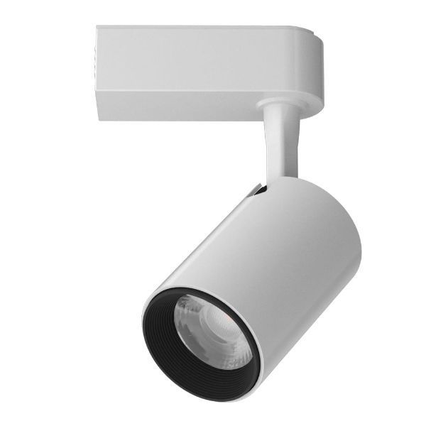 Biały sufitowy reflektor LED Leon do systemu szynowego Light Prestige