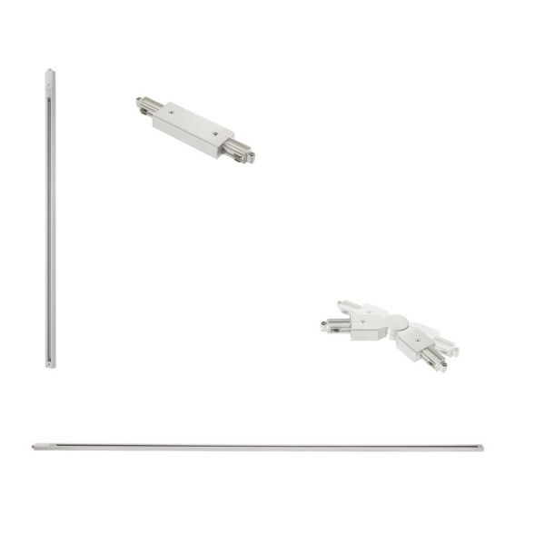 Biały zestaw szynowy Link o długości 1,8+1 m w kształcie litery "L"