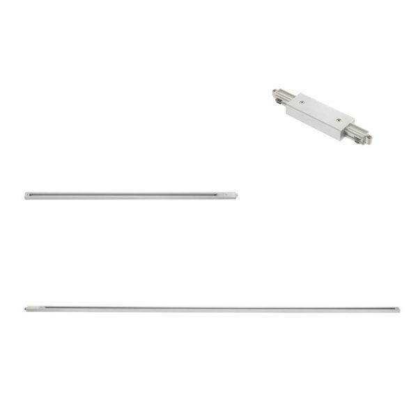 Biały zestaw szynowy Link o długości 2,8 m z centralnym zasilaniem