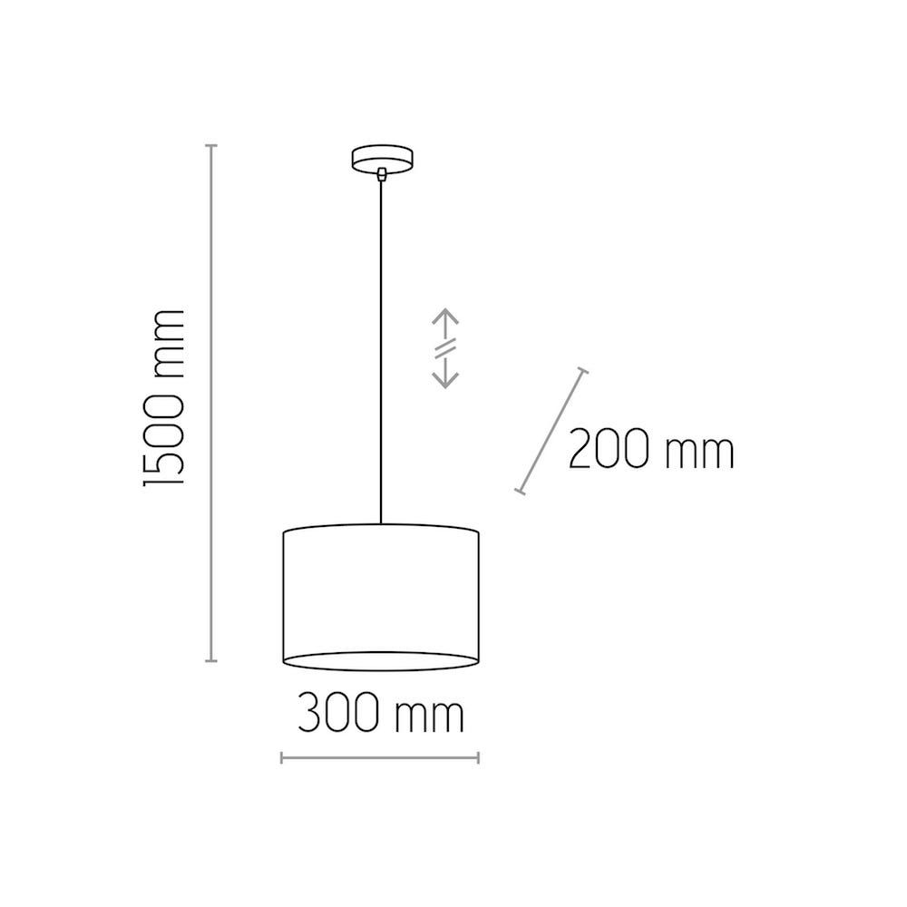 Brązowa lampa wisząca Juta S