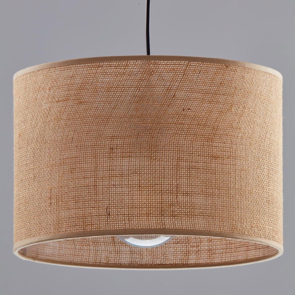 Brązowa lampa wisząca Juta S