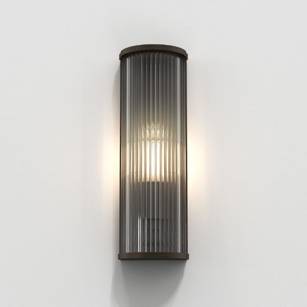 Brązowy kinkiet Avignon Round 375 ze szkła