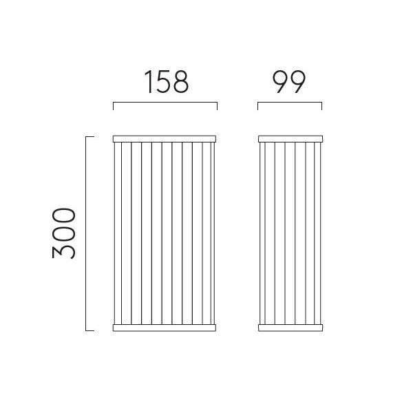 Brązowy kinkiet Avignon Square 300 ze szklanym kloszem