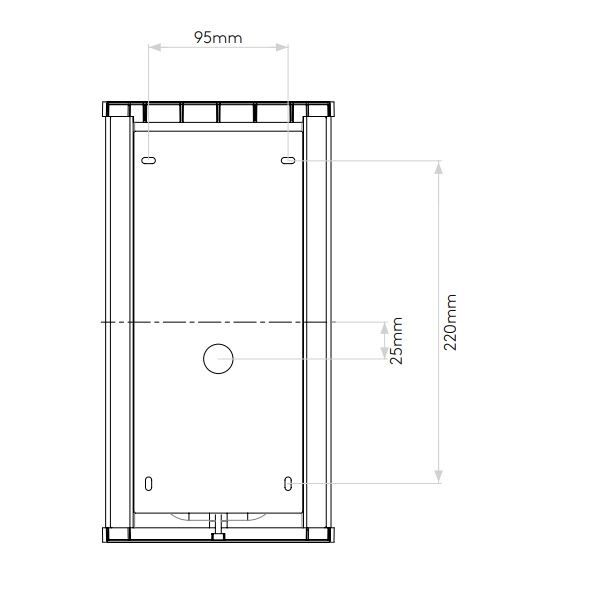 Brązowy kinkiet Avignon Square 300 ze szklanym kloszem