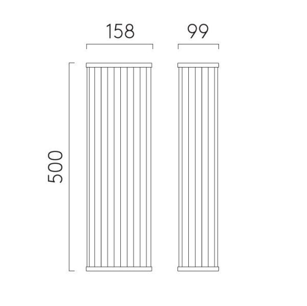 Brązowy kinkiet Avignon Square 500 ze szklanym kloszem