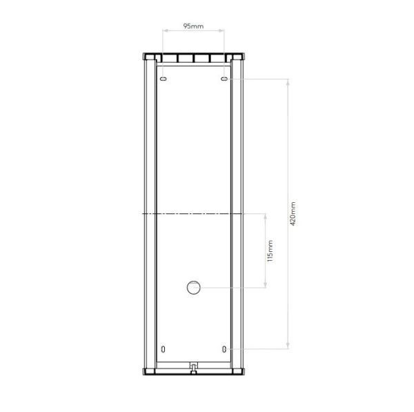Brązowy kinkiet Avignon Square 500 ze szklanym kloszem