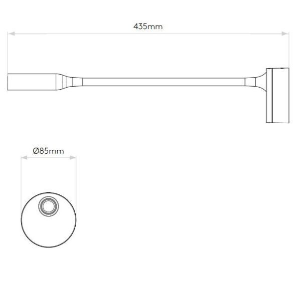 Brązowy kinkiet Lucca Surface LED do czytania z włącznikiem