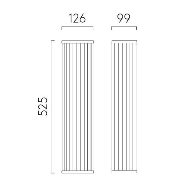 Brązowy szklany kinkiet Avignon Round 525
