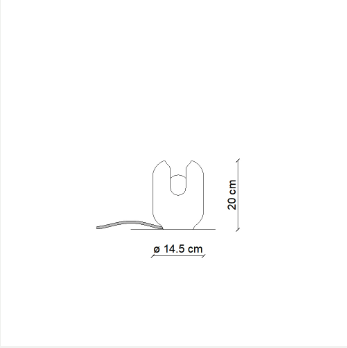 Ceglana lampa stołowa Batucada C2590 marki Ferroluce wykonana z ceramiki