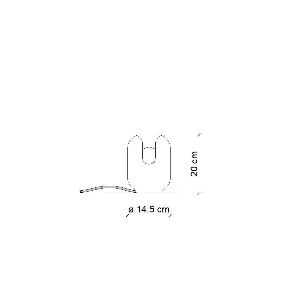 Ceramiczna lampa stołowa Batucada C2590 w odcieniu piaskowego szarego